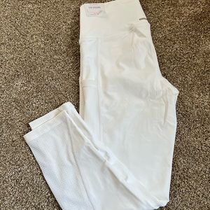 Aerie American Eagle Feel Cool 7/8 Leggings NWT white Women's L